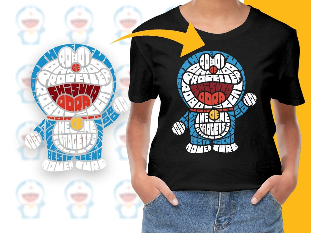 Caligrama Creative Typography Robot Adventure PNG File - Teepew