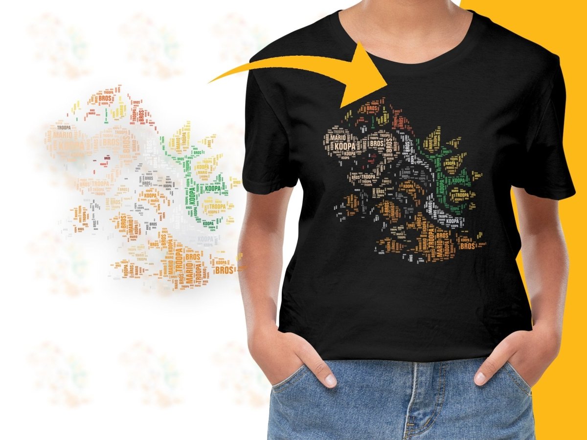 Caligrama Gaming Colorful Bowser PNG File - Teepew