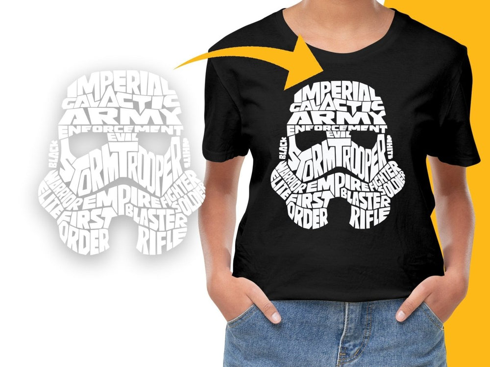 Caligrama Imperial Galactic Army Stormtrooper PNG File - Teepew