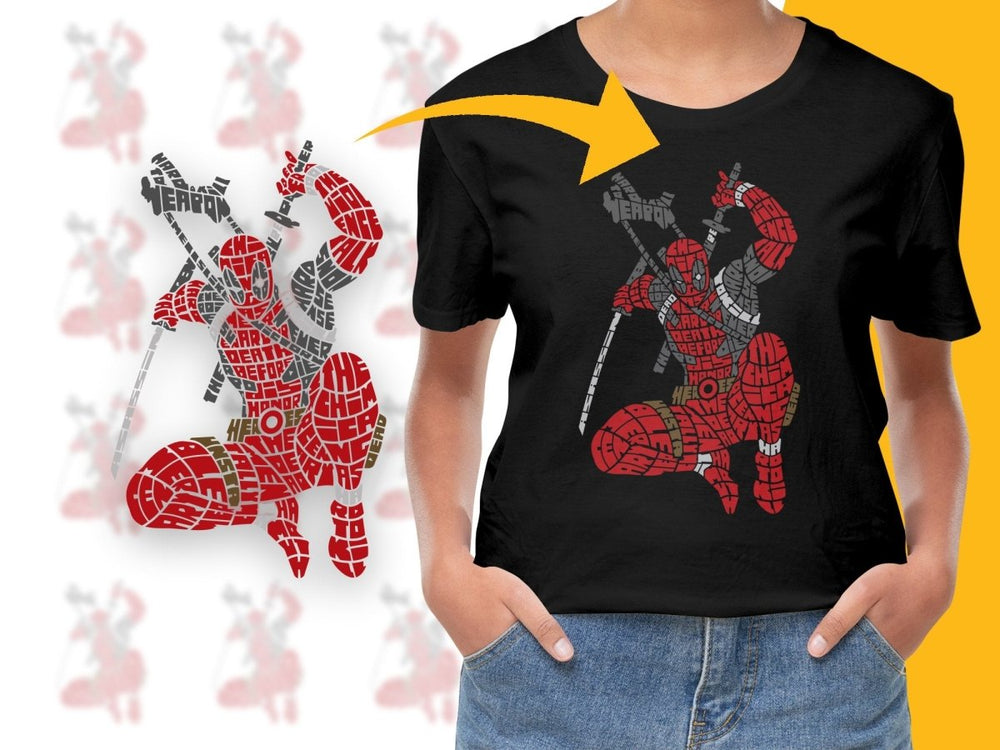 Caligrama Marvel Comic Character Word Art PNG File - Teepew