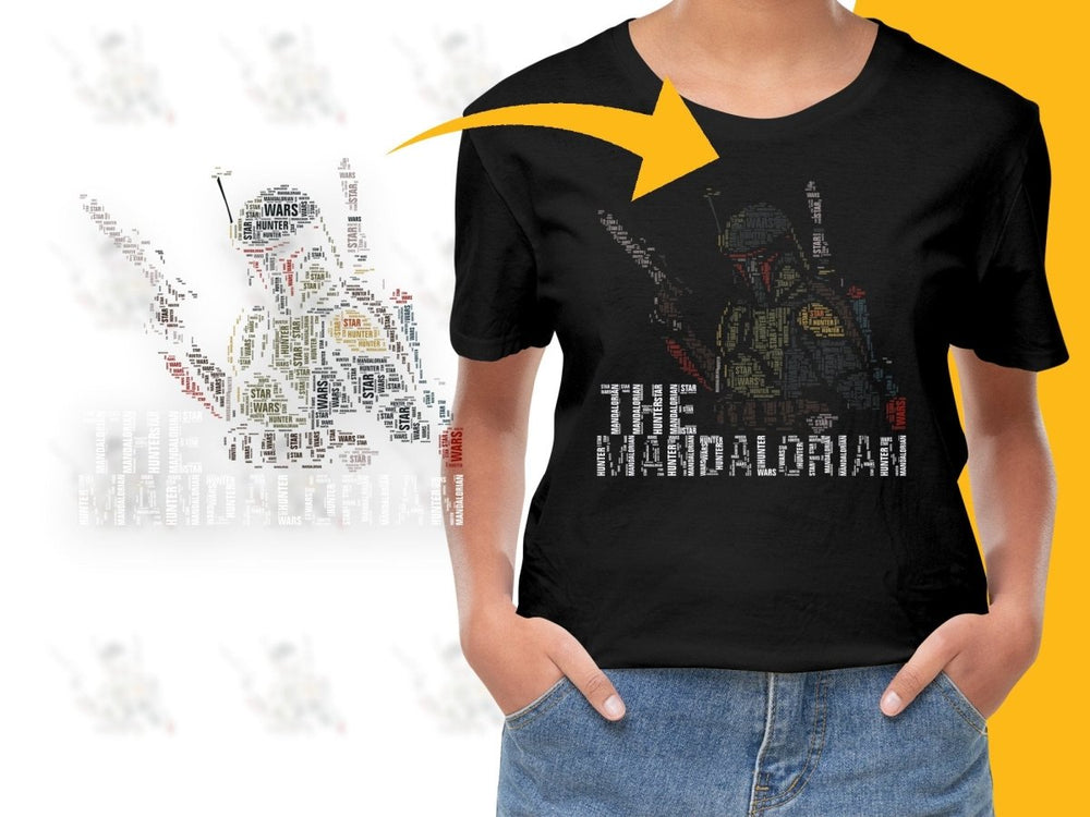 Caligrama Star Wars Hunter Unique PNG File - Teepew