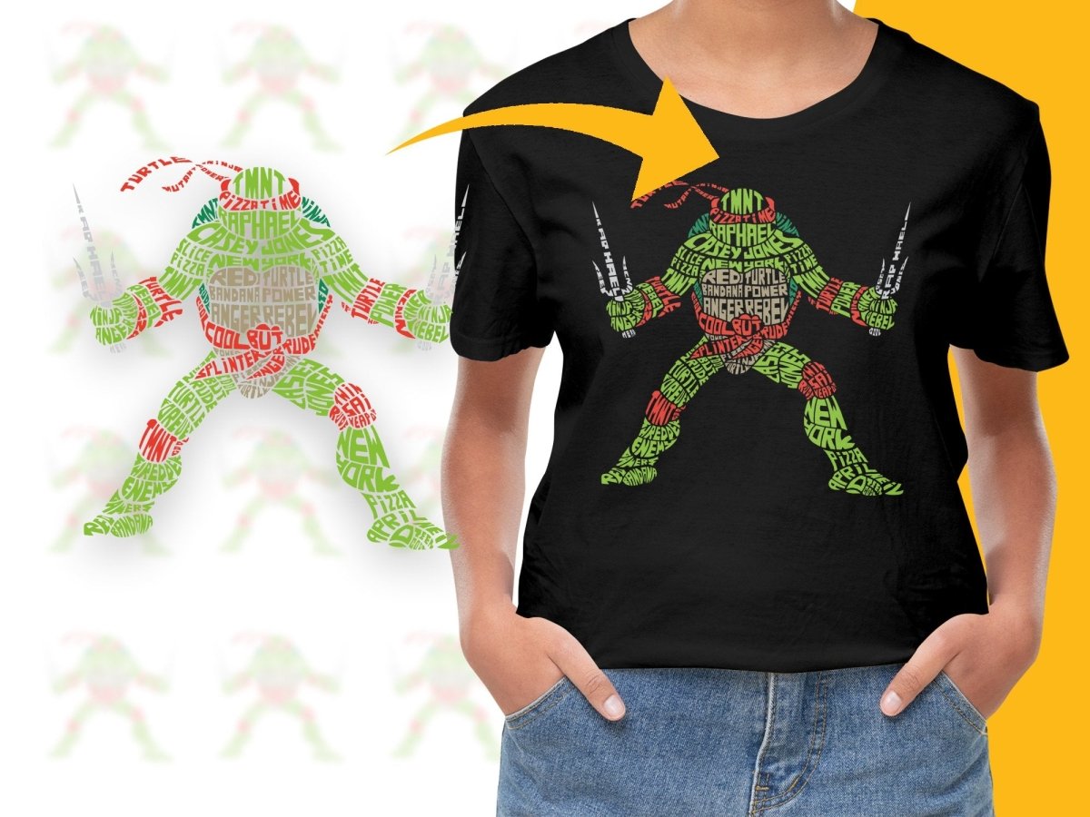 Caligrama Teenage Mutant Ninja Turtles Typography PNG File - Teepew