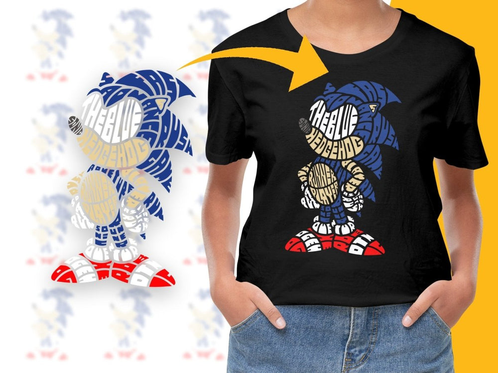 Caligrama Unique Typographic Hedgehog Runner PNG File - Teepew