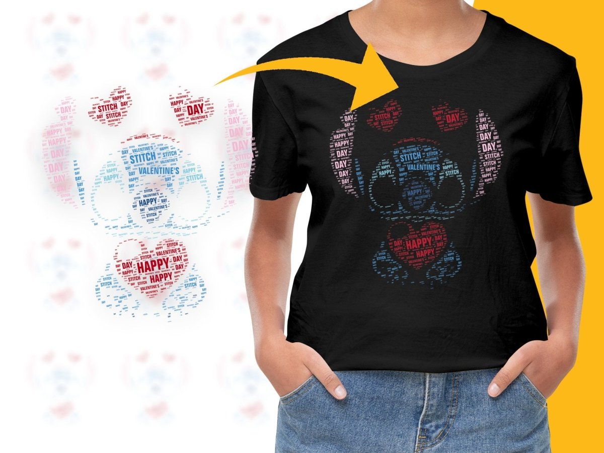 Caligrama Valentine's Day Stitch Heart PNG File - Teepew