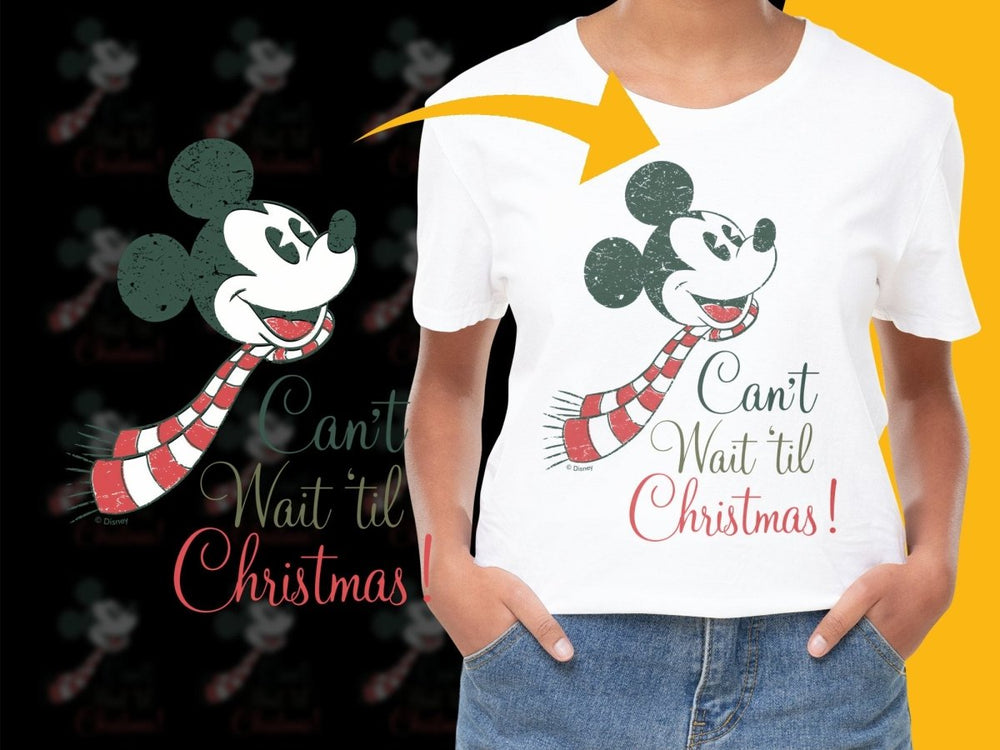 Can't Wait Til Christmas Mickey Mouse PNG File - Teepew
