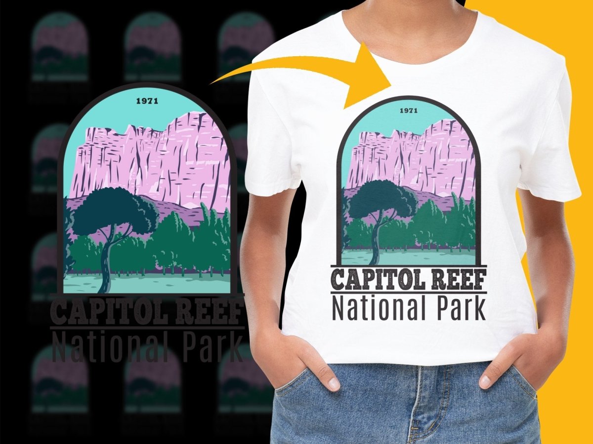 Capitol Reef National Park 1971 Graphic PNG File - Teepew