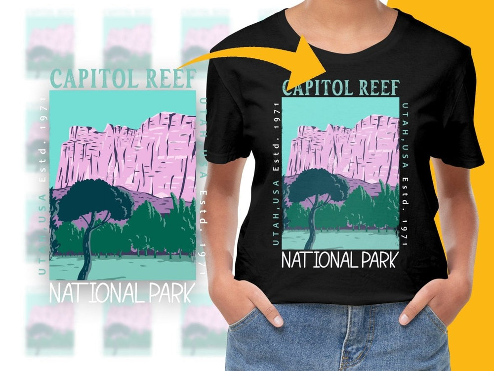 Capitol Reef National Park Scenic Graphic PNG File - Teepew