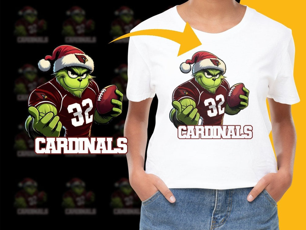 Cardinals Grinch Christmas Football Team PNG File - Teepew