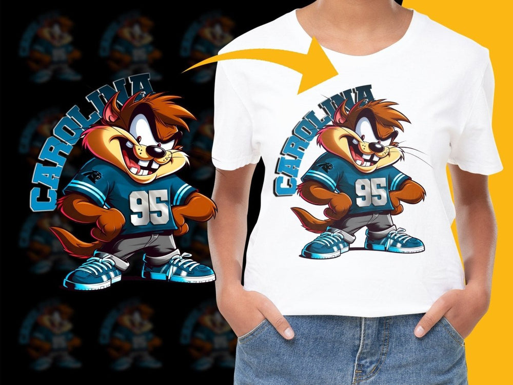 Carolina NFL Team Cartoon Character Graphic PNG File - Teepew