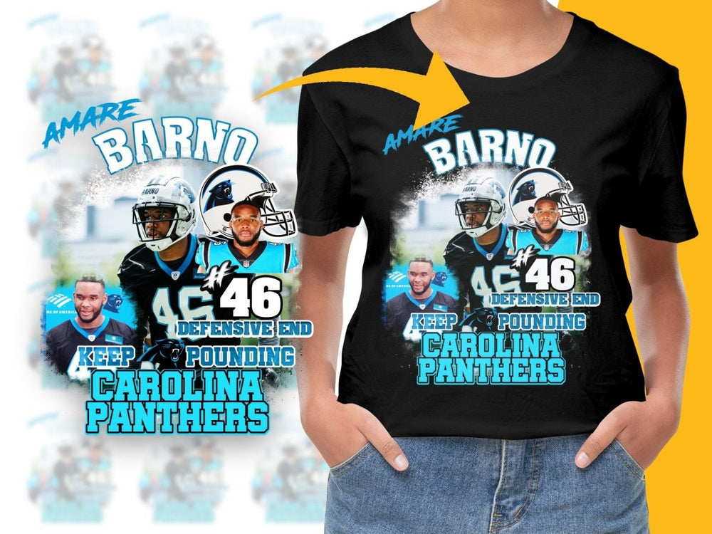Carolina Panthers Amare Barno Keep Pounding PNG File - Teepew