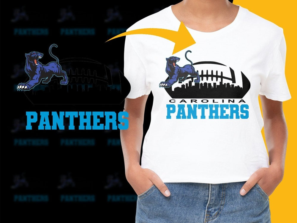 Carolina Panthers Crew Neck Graphic PNG File - Teepew