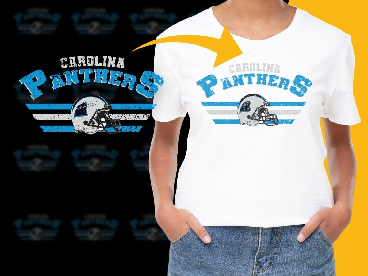 Carolina Panthers Distressed Logo Design PNG File - Teepew