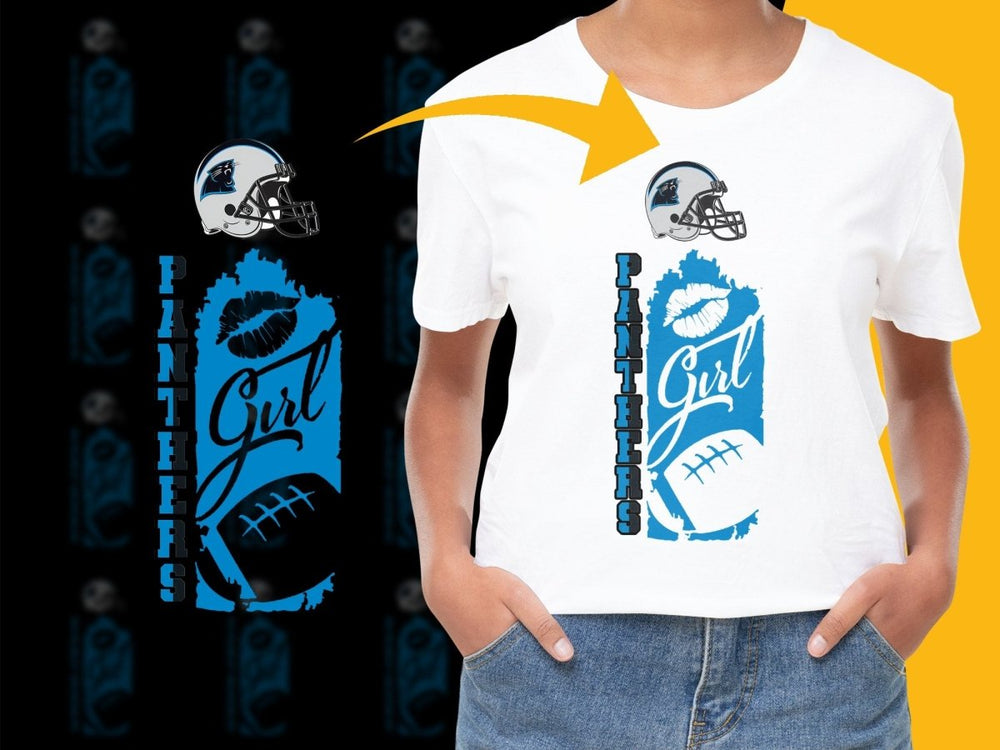 Carolina Panthers Girl Football PNG File - Teepew