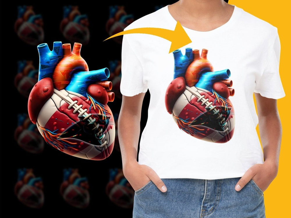 Carolina Panthers Heart - Shaped Football Graphic PNG File - Teepew