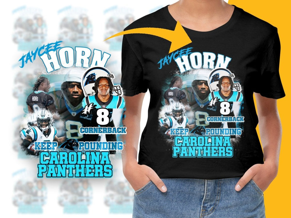 Carolina Panthers Jaycee Horn Featured Player PNG File - Teepew