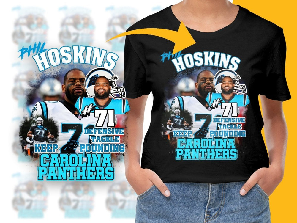 Carolina Panthers Phil Hoskins Defensive Tackle PNG File - Teepew