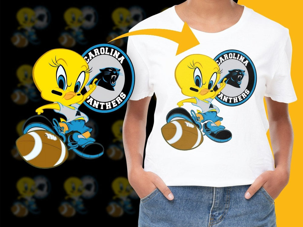 Carolina Panthers Png Digital Download - Tweety Bird DesignPng Digital Download - Teepew