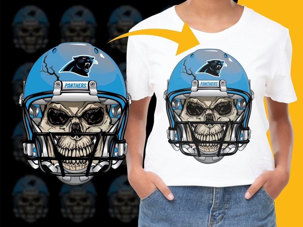 Carolina Panthers Skull Helmet Graphic PNG File - Teepew