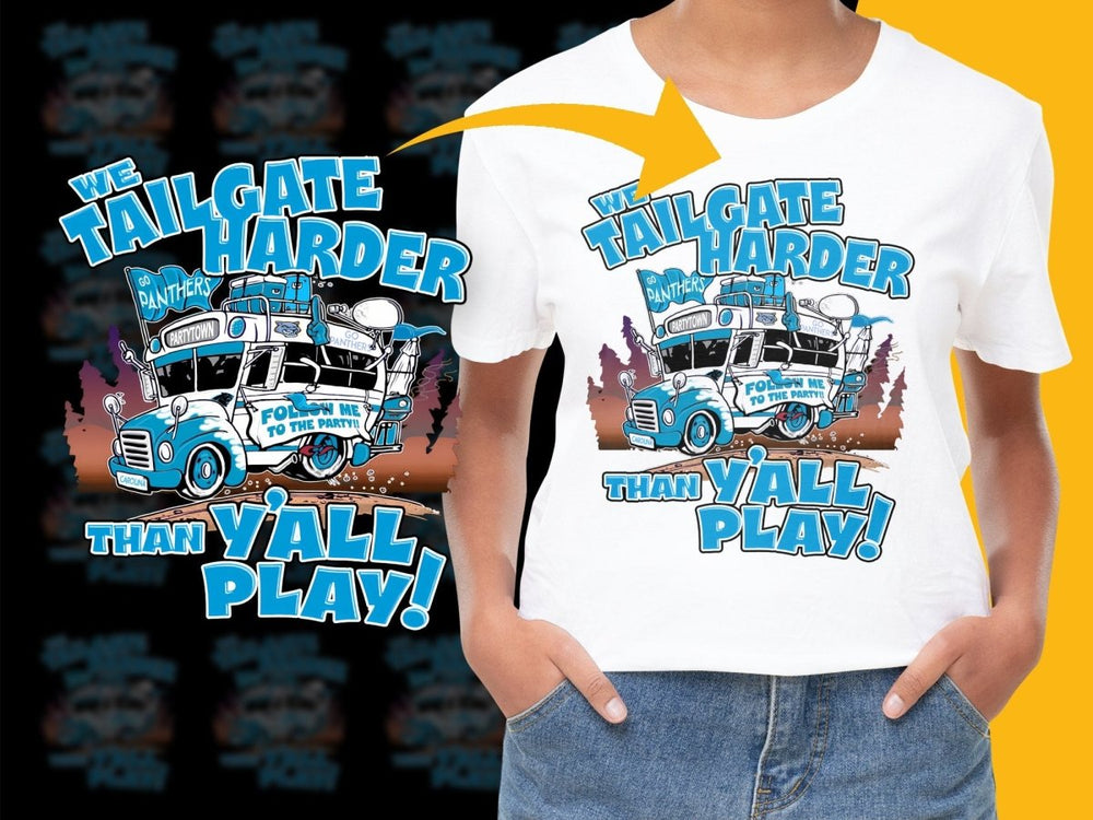 Carolina Panthers Tailgate Harder Graphic PNG File - Teepew