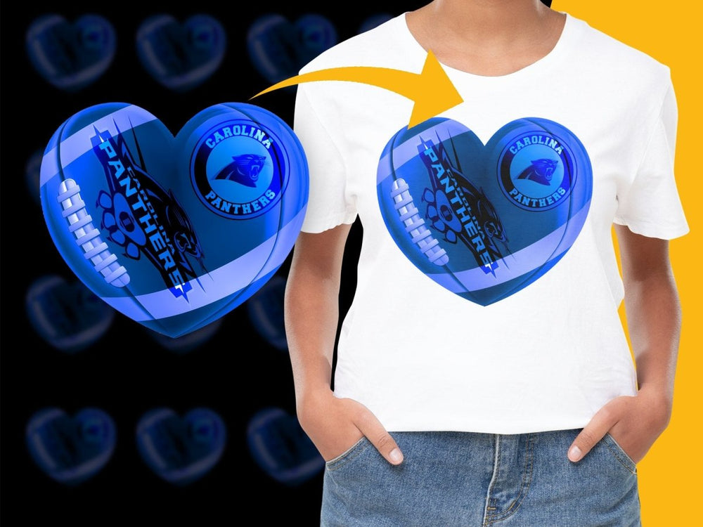 Carolina Panthers Unique Graphic Heart PNG File - Teepew