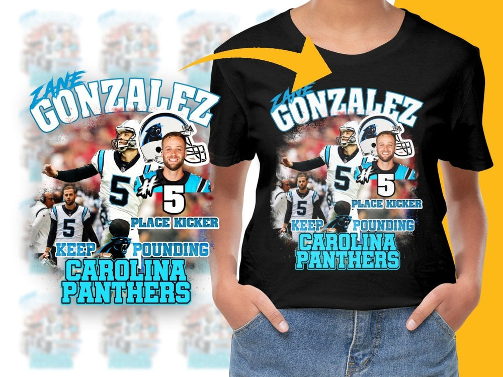 Carolina Panthers Zane Gonzalez Place Kicker PNG File - Teepew