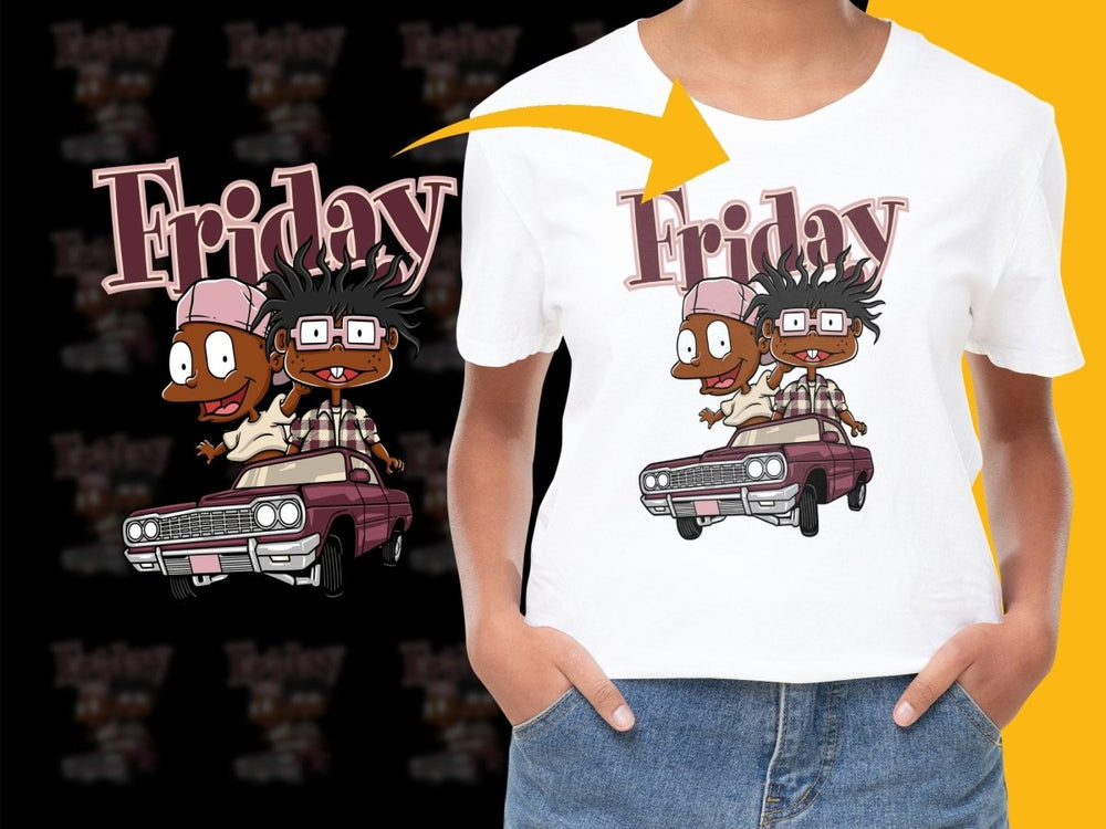 Cartoon Characters Riding Car Friday PNG File - Teepew