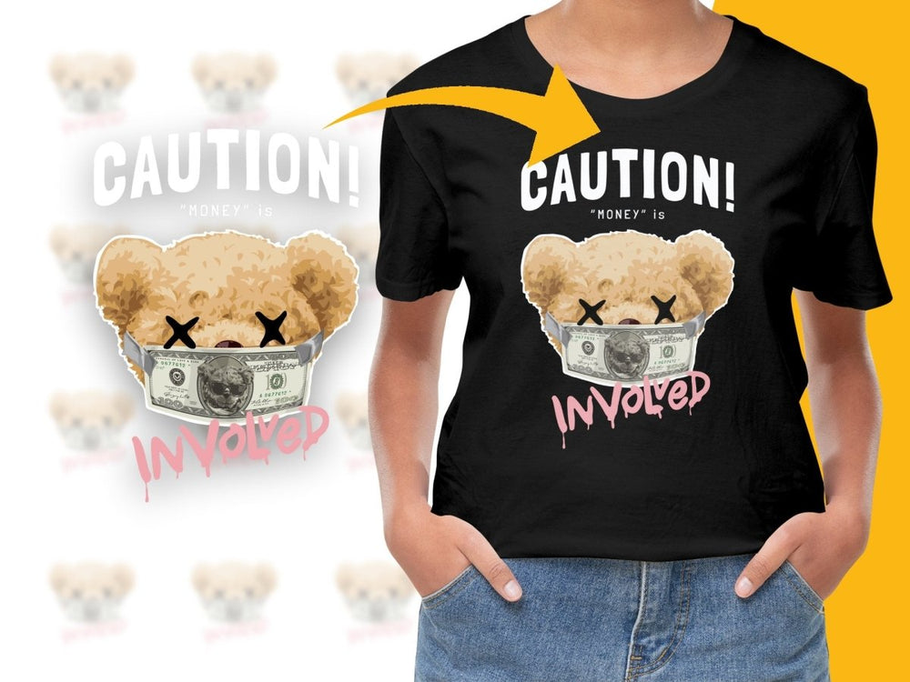 Caution Money Is Involved Bear Graphic PNG File - Teepew