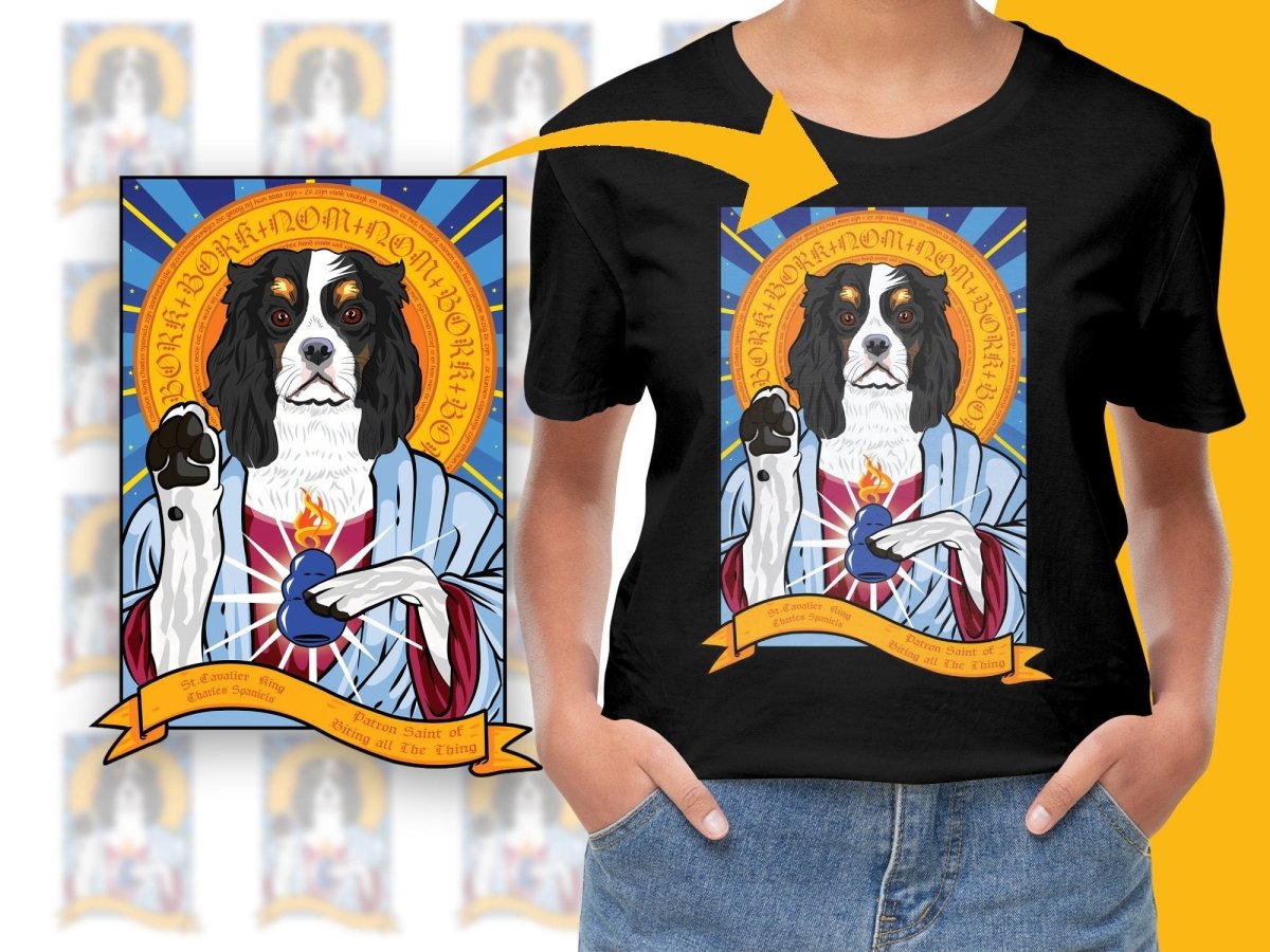 Cavalier King Charles Spaniel Patron Saint Graphic PNG File - Teepew
