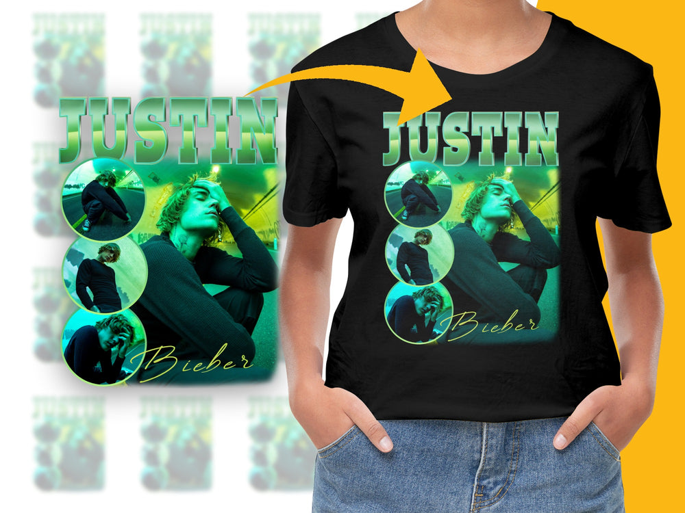 Unisex Pop Star Graphic T-Shirt, Fashionable Celebrity Print Tee, Casual Street Style, Trendy Music Artist Top