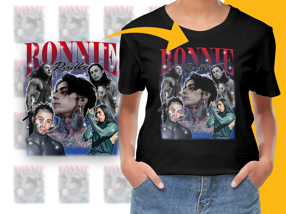 Ronnie Radke Graphic T-Shirt, Band Tee, Fanmade Merchandise, Music Lover Gift, Unisex Black Cotton Shirt