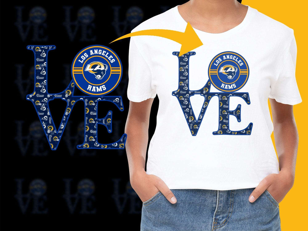 Los Angeles Rams Love T-Shirt, Graphic Sports Fan Tee, Bold Team Pride Fashion, Casual Wear