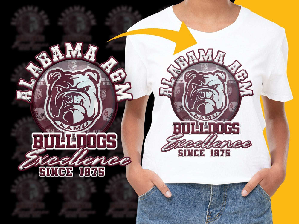 Alabama AandM Bulldogs T-Shirt, Excellence Since 1875, University Apparel, Sports Fan Gear, Vintage Graphic Tee, Unisex Clothing