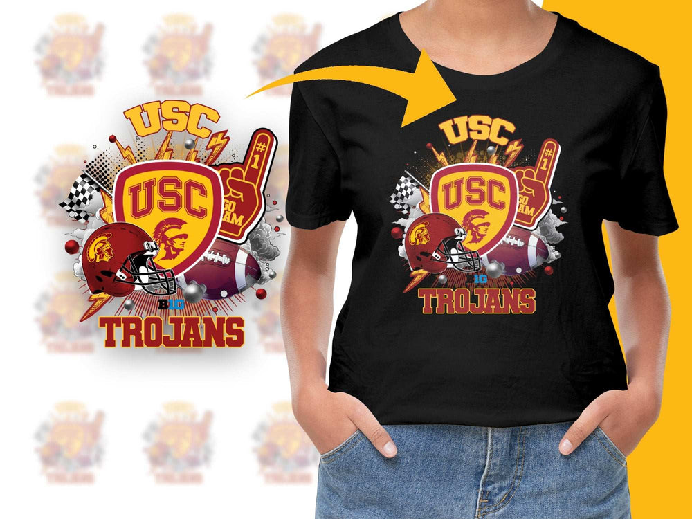 Vintage USC Trojans T-Shirt, College Football Graphic Tee, Retro Sports Fan Apparel, Gift Idea
