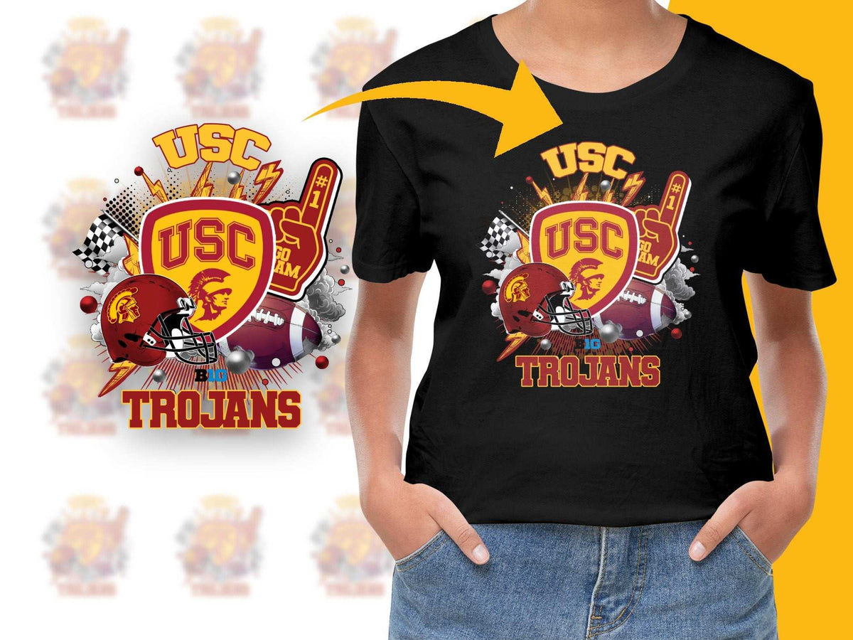 Vintage USC Trojans T-Shirt, College Football Graphic Tee, Retro Sports Fan Apparel, Gift Idea