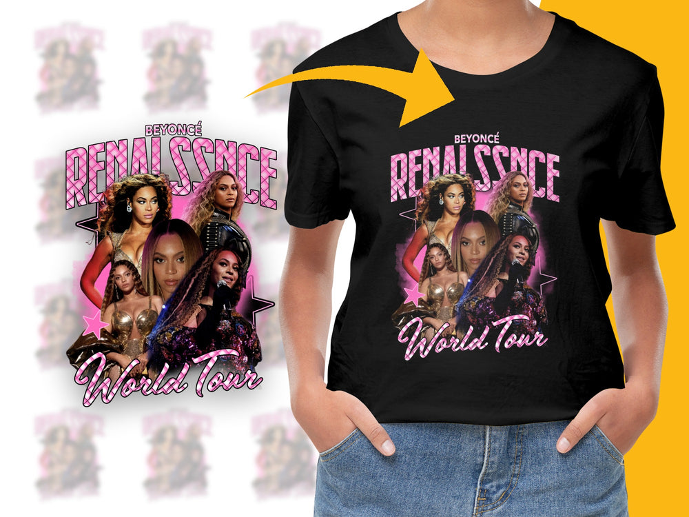 Beyoncé Renaissance World Tour T-Shirt, Graphic Tee, Concert Merch, Pop Icon Apparel, Black Shirt