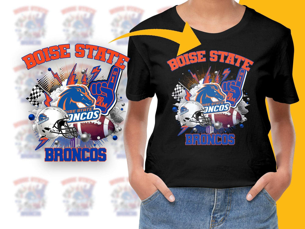 Boise State Broncos Graphic T-Shirt, College Football Team Apparel, Fan Gear, Casual Wear