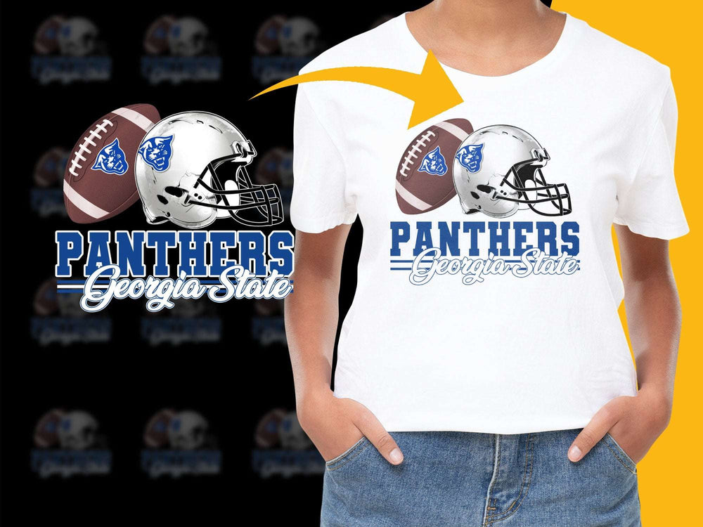 Georgia State Panthers Football T-Shirt, College Sports Team Fan Apparel White Tee