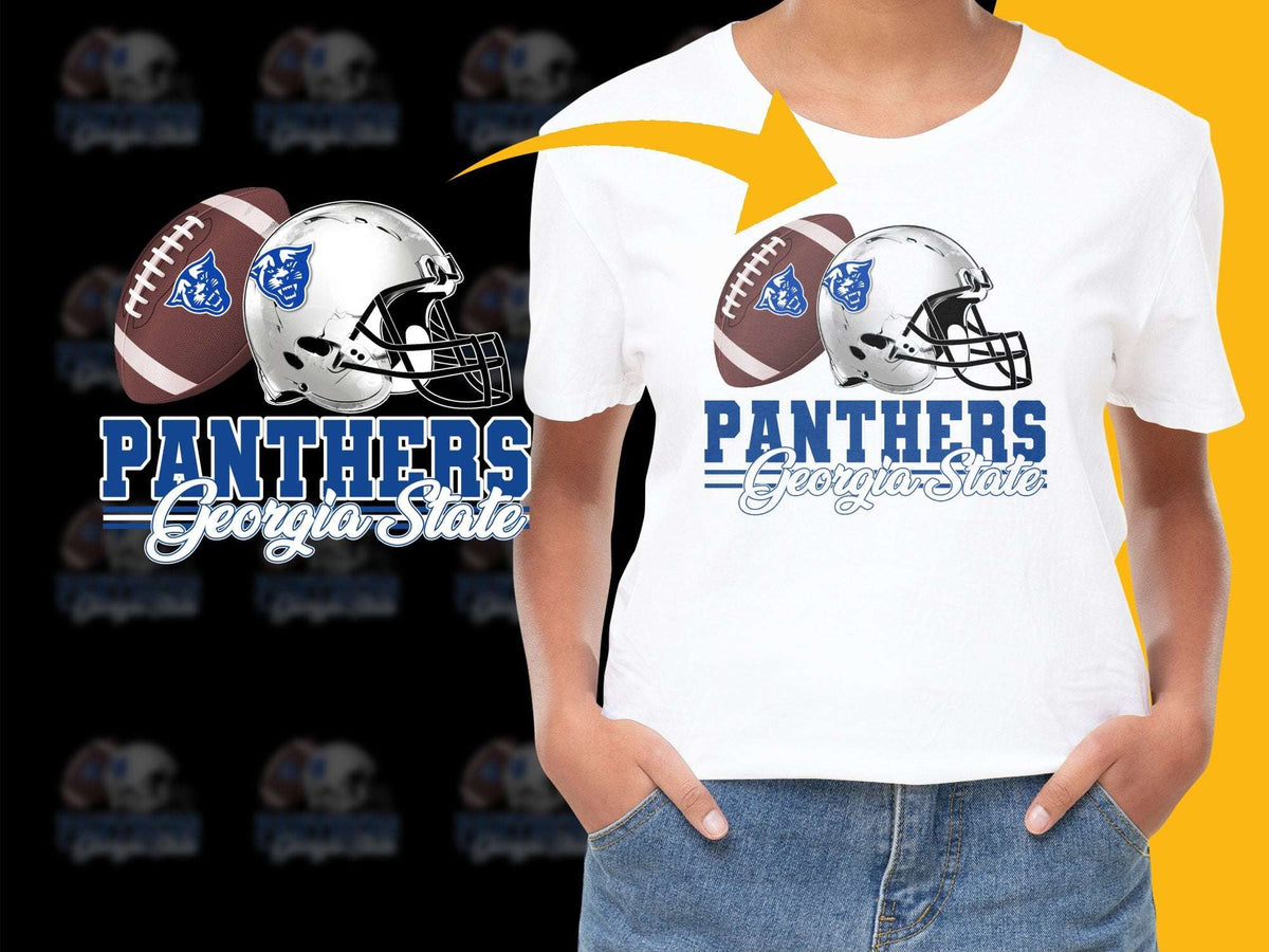 Georgia State Panthers Football T-Shirt, College Sports Team Fan Apparel White Tee