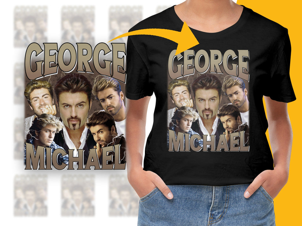 George Michael Retro T-Shirt, Vintage 90s Pop Star Music Fan Tee, Unisex Fashion Top