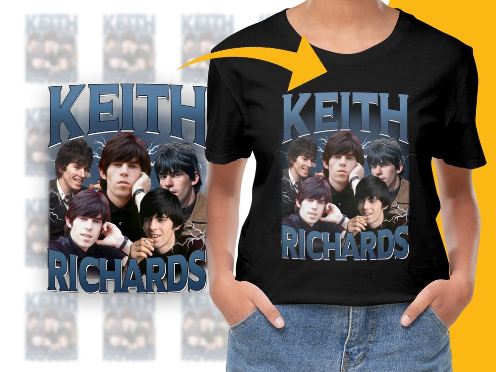 Vintage Keith Richards Graphic T-Shirt, Classic Rock Band Tee, Music Legend Fan Gift, Unisex Fashion