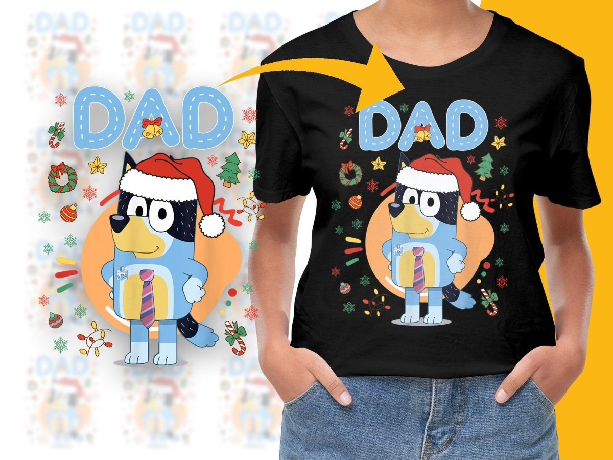 Celebrate Christmas with Bluey Dad Christmas PNG File - Teepew