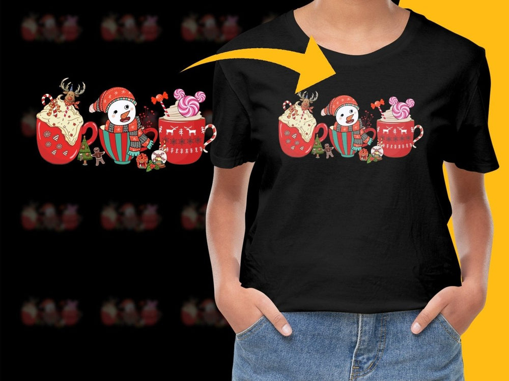 Celebrate Christmas with Festive Mug and Snowman PNG File - Teepew