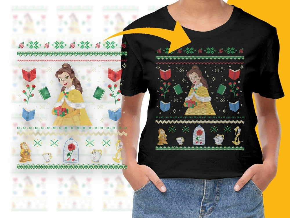 Celebrate with Beauty and the Beast Christmas PNG File - Teepew