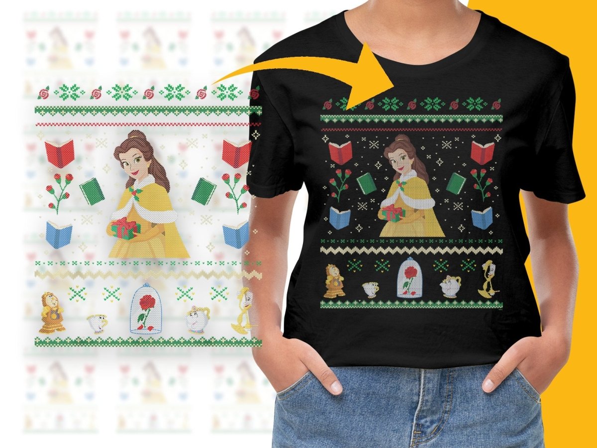 Celebrate with Beauty and the Beast Christmas PNG File - Teepew