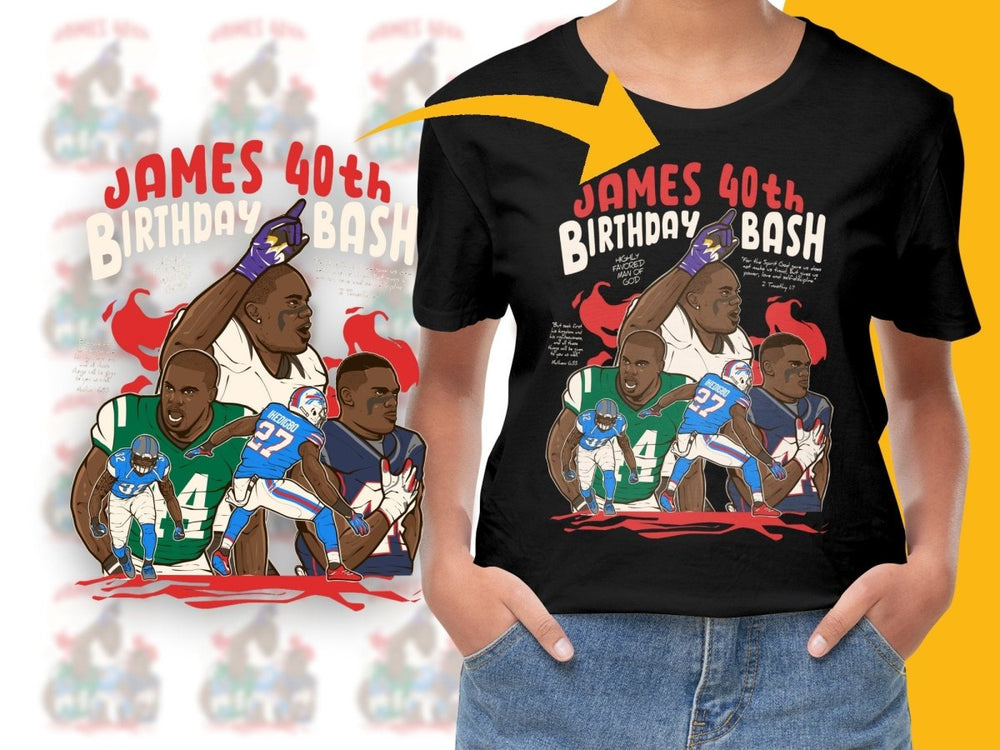 Celebrate with James Unique Football Theme PNG File - Teepew