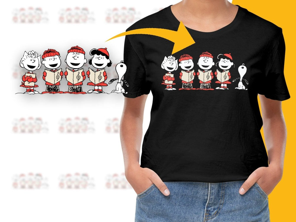 Celebrate with Peanuts Characters Christmas Choir PNG File - Teepew
