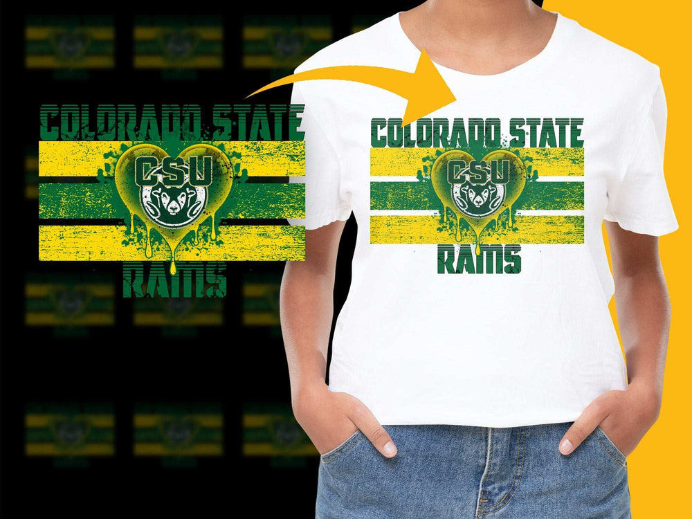 Colorado State Rams T-Shirt, Vintage Distressed Logo, College Sports Apparel, Unisex White Tee