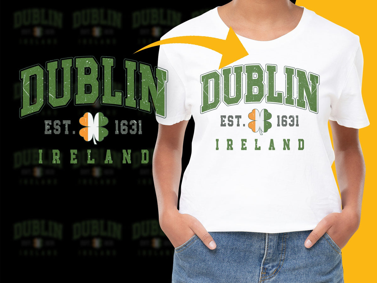 Dublin Ireland T-Shirt, Est. 1631 Graphic Tee, Irish Pride Casual Wear, Unisex Cotton Top