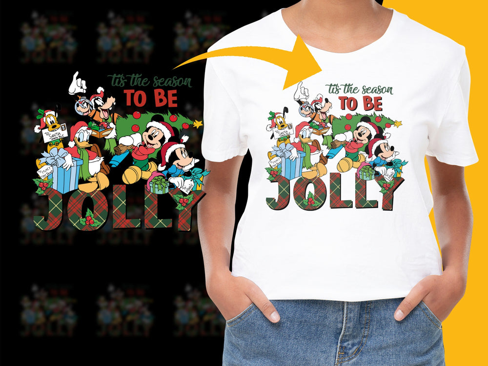 Disney Christmas T-Shirt, Mickey and Friends Holiday Tee, Seasonal Family Matching Shirts, Festive Apparel