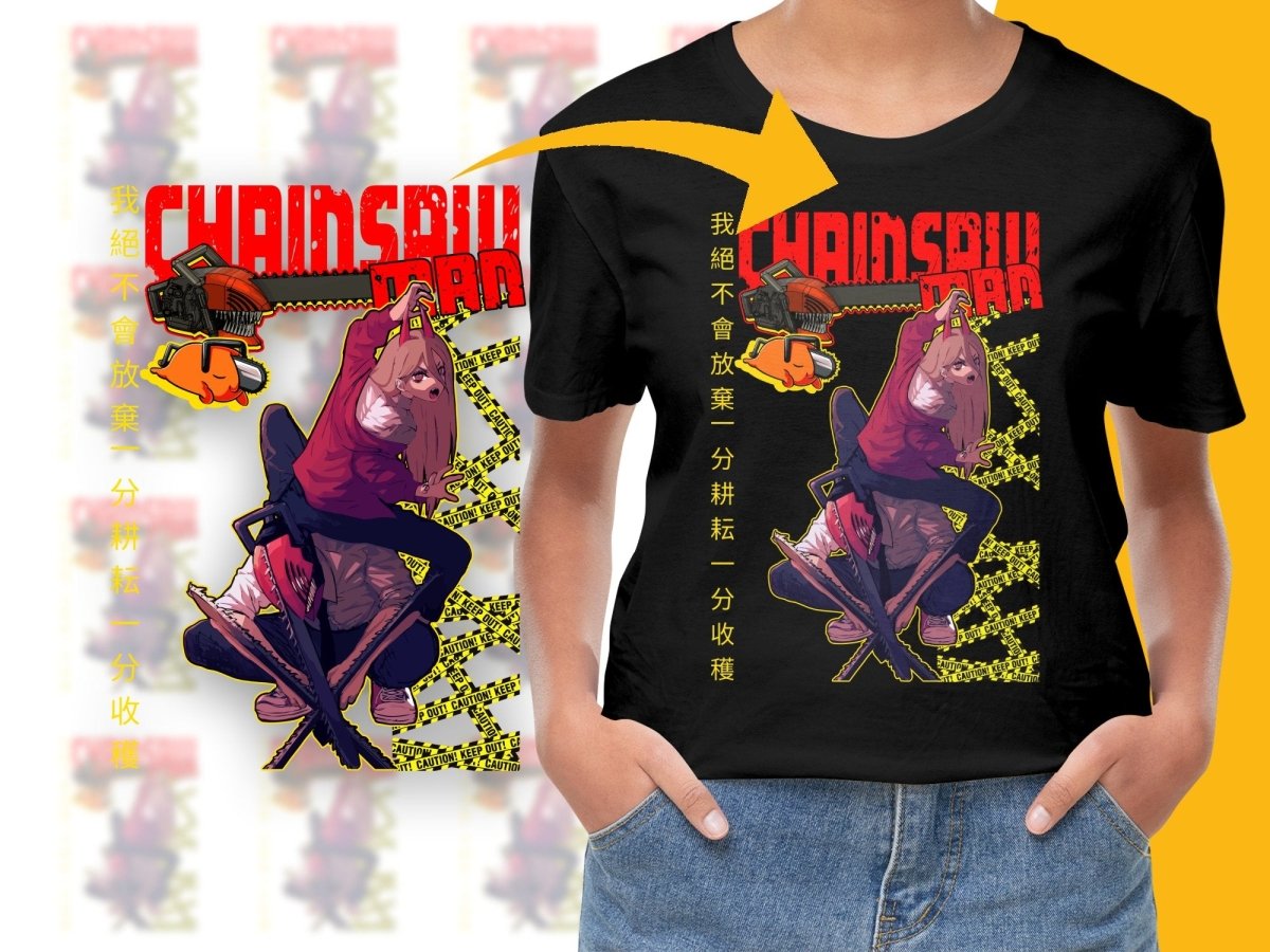 Chainsaw Man Character Action Pose Graphic PNG File - Teepew
